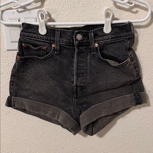 Levi's Charcoal High Waist Women's Shorts